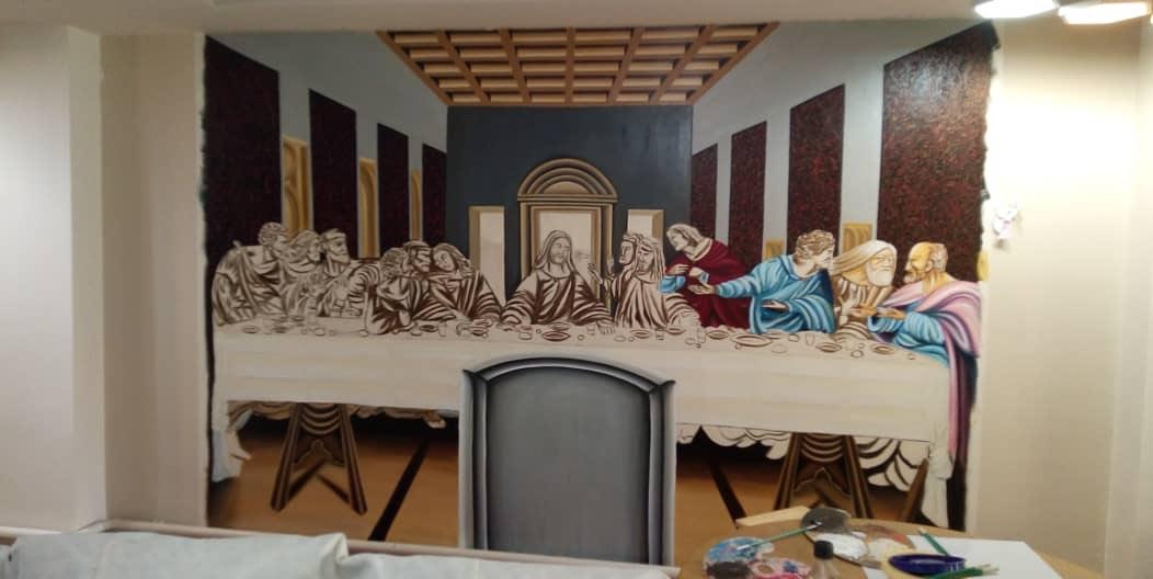 Early stage sketch and base coat